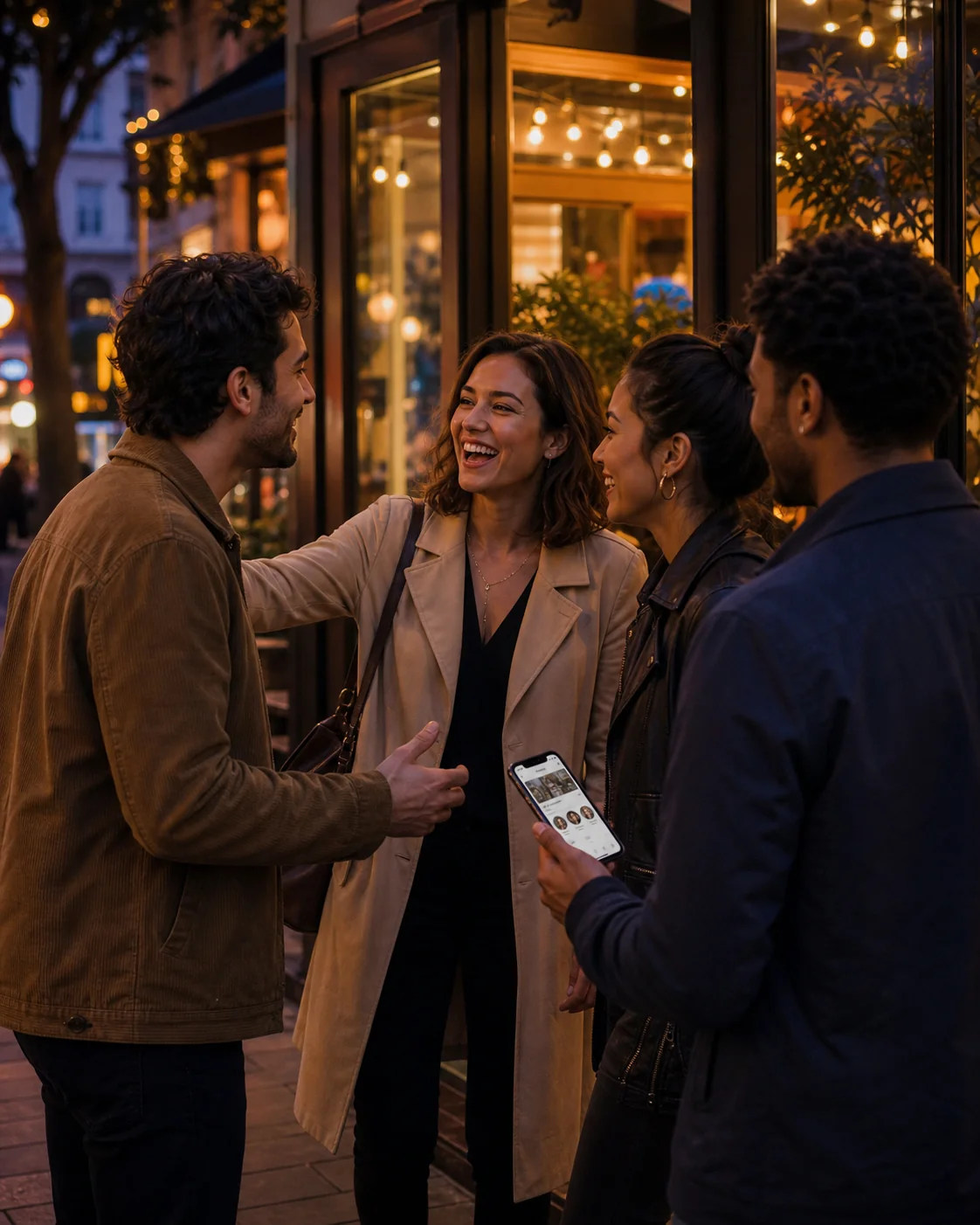 A private group plan around a real cafe or bar